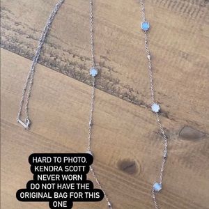 Kendra Scott long silver necklace